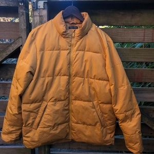Frank & Oak Yellow/Gold Down Jacket- Packable